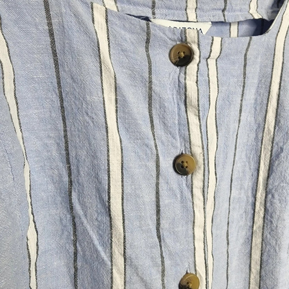 Arizona Jean Company Stripped Blouse Croptop Sz XL - Picture 5 of 6